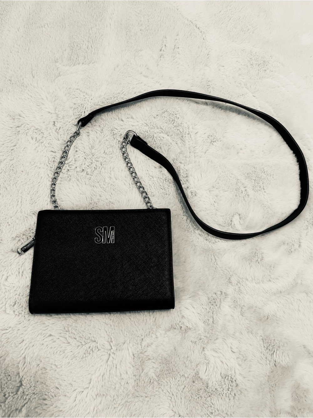 Steve Madden Black Crossbody Chain Bag